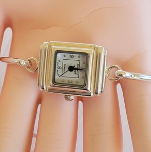 Argento 925 sterling silver quartz rare bangel watch. No longer available Sold